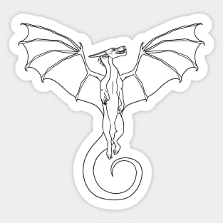 Wings of Fire • NightWing • Outline Sticker